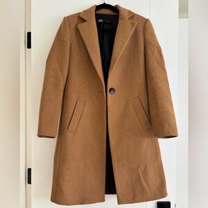 tan trench coat - zara